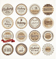 set vintage bakery labels vector image vector image