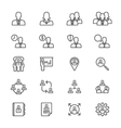 business thin icons vector image vector image