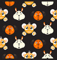 cute smiling animals childish colorful vector image