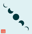 moon cycles symbol - lunar phases icon vector image vector image
