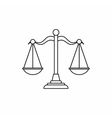 Scales justice icon outline style Royalty Free Vector Image