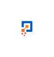 square digital technology logo vector image