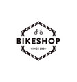 bicycle bike bike shop bike club logo icon vector image vector image