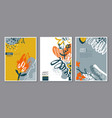 collection trendy creative cards vector image