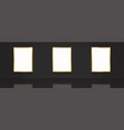 movie posters mockup blank pictures with frames vector image