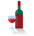 red bottle wine vector image