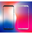 smartphone mockups transparent screen vector image