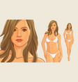 summer girl wearing bikini vector image vector image
