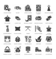 dry cleaning laundry flat glyph icons vector image