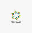 logo propeller gradient colorful style vector image