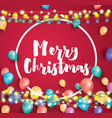 merry christmas greeting card with flying vector image