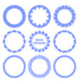 set of greek round frames 4 vector image