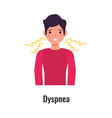 asthma symptom vector image vector image