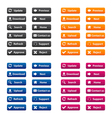 rectangular web buttons vector image vector image