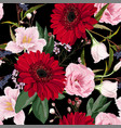 seamless floral pattern with flowers vector image