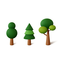 Pixel fir tree isolated on white background Vector Image