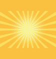 yellow rays pop art background vector image