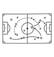 soccer strategy field football game tactic vector image vector image
