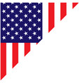 american flag corner frame with empty space vector image