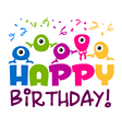 happy birthday greeting card vector image