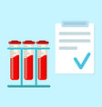 medical blood test a tube with good vector image