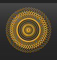 pattern with golden oriental elements on black vector image