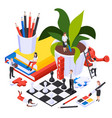 personal growth isometric composition vector image