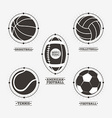 sports balls logos emblem vector image