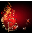 burning two hearts vector image