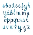 colorful watercolor aquarelle font type vector image