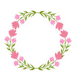 flowers set beautiful wreath elegant vector image vector image