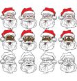 santas face vector image vector image