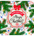 christmas and new year card festive design vector image