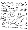 felt tip brush line vector image vector image