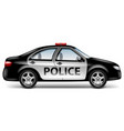 police car profile isolated on white vector image
