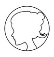woman face silhouette vector image