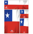 abstract chile flag background vector image