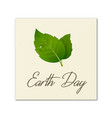 earth day world environment save vector image