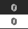isometric letter o initial or number zero monogram vector image