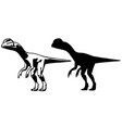 tyrannosaurus rex dinosaur silhouette isolated vector image vector image