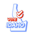 presidential vote in idaho usa 2020 state map vector image vector image