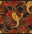 vintage japanese colorful seamless pattern vector image