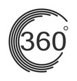 360 degrees angle icon on white background flat vector image