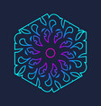 abstract hexagon emblem vector image
