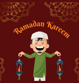 banner design of ramadan kareem vector image vector image