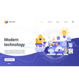 modern technology concept landing page innovative vector image