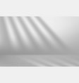 white room with shadows on the wall realistic 3d vector image vector image