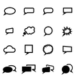 black speak bubbles icon set vector image vector image