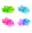 blue watercolor splatters vector image