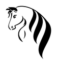 head horse with beauty hair l vector image